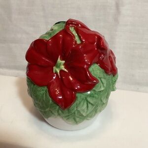 Lenox Holiday Poinsettia China Salt/ Pepper Shaker Replacement Piece